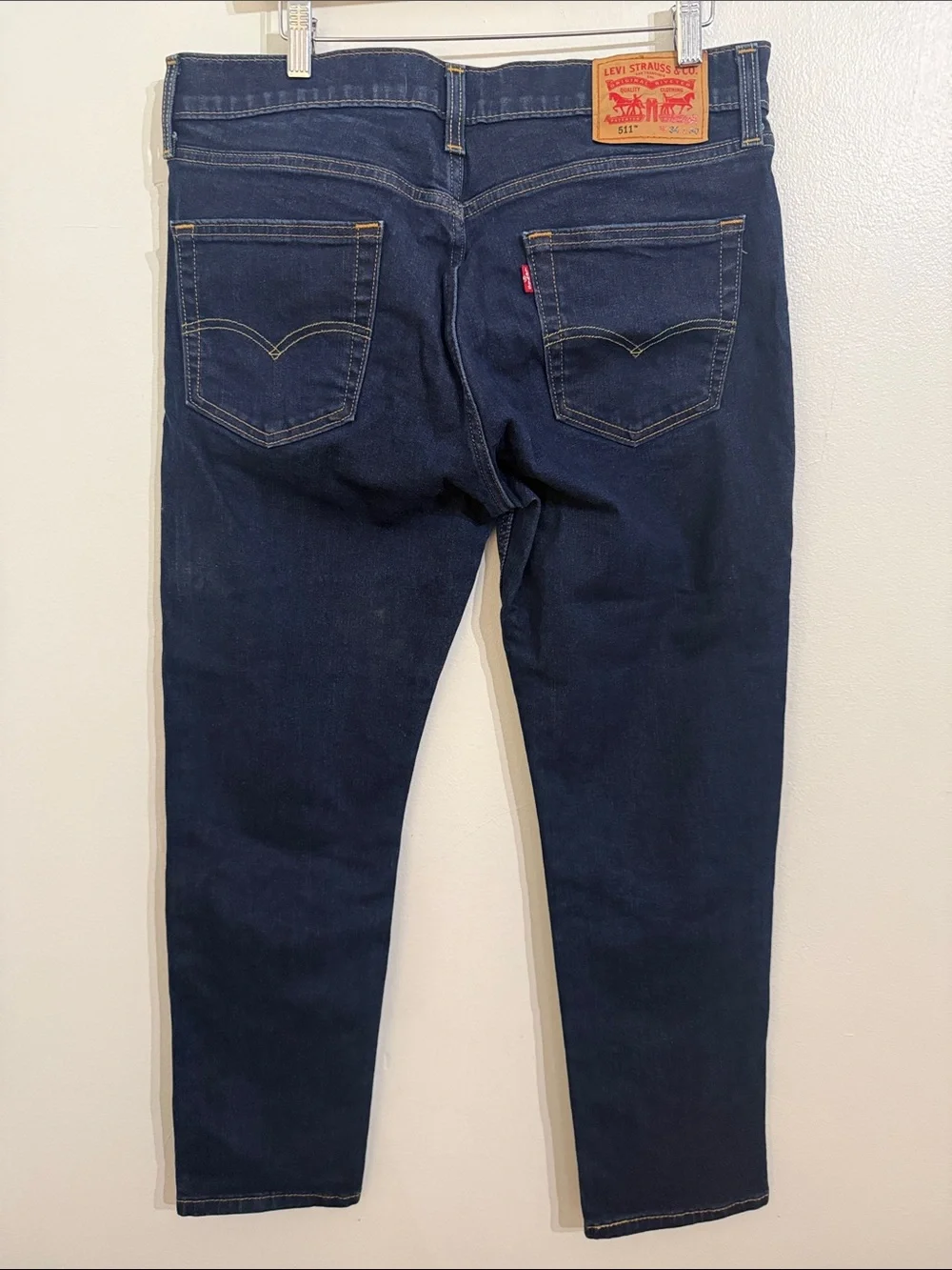 LEVI’S 511 Slim Fit Jeans Mens 34x30 Denim Dark Wash Classic Adult
